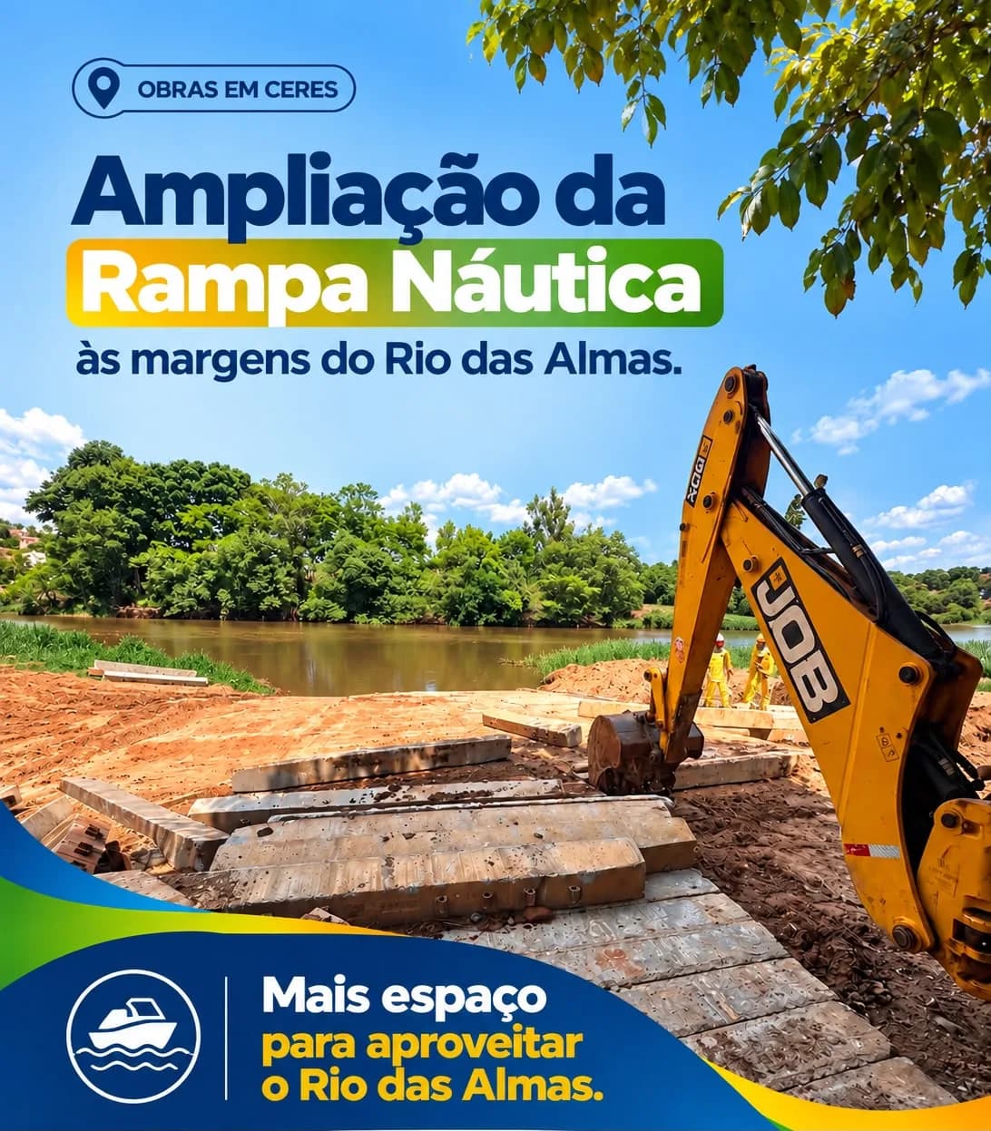 AMPLIAÇÃO DA RAMPA NÁUTICA BUSCA FORTALECER TURISMO E LAZER EM CERES