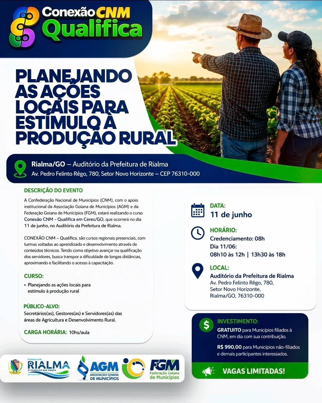 RIALMA RECEBE CAPACITAÇÃO GRATUITA para o FORTALECIMENTO da PRODUÇÃO RURAL